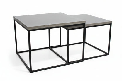 Tummanharmaa betoninen sarjapöytä